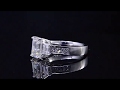 Classic 3 Stone Emerald Princess Channel Engagement Ring