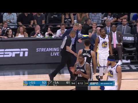 David West Gets Technical Foul While Riding Bike in Tunnel vs Spurs - Game 4 | 2018 NBA Playoffs
