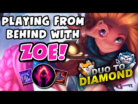 PLAYING FROM BEHIND WITH ZOE! DUO TO DIAMOND - VICKSY | League of Legends