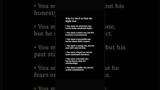 Why Finding the Right One Feels Almost Impossible #shortsfeed #shorts #shortsviral #shortvideos