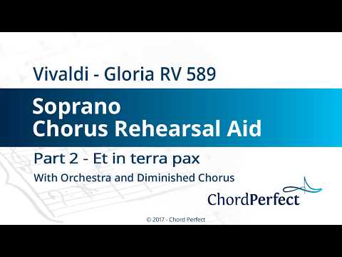 Vivaldi's Gloria Part 2 - Et in terra pax - Soprano Chorus Rehearsal Aid