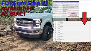 FORScan Step 3 Coding AS BUILT using a Spreadsheet