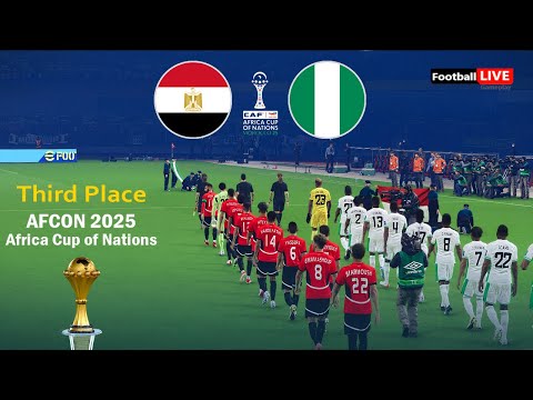 EGYPT vs NIGERIA - Third Place Africa Cup of Nations 2025 | Full Match Penalties | Simulation PES