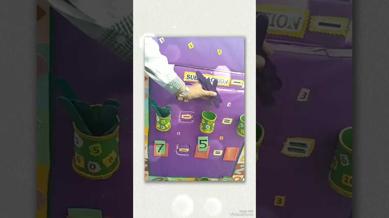 Subtraction model  | Subtraction in real for children #art #craft #flowers #handmade #maths