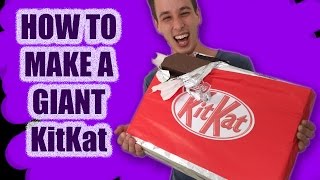 GIANT Kit Kat Recipe How To Cook That Ann Reardon make kitkat candy bar