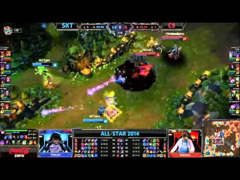 SKT Piglet Vayne Highlights - SKT T1 vs C9 - All Star 2014 - League of Legends
