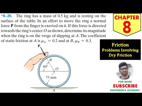8-20 Friction - Chapter 8 | Hibbeler Statics 14th ed | Engineers Academy