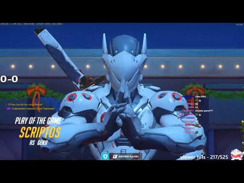 POTG! NECROS INSANE NANO GENJI ! OVERWATCH SEASON 25 TOP 500