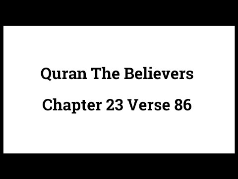 Quran The Believers 23:86