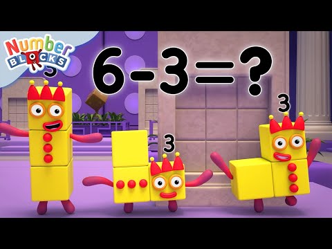 Aprenda subtração | Numberblocks em portuguese brasil | 1 hora Compilação