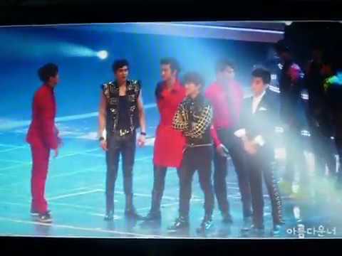 120512 2PM Greets B1A4 at 2012 Dream Concert