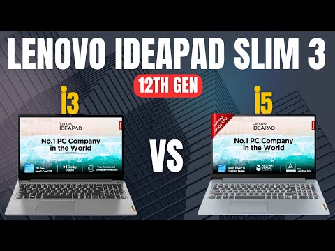 Lenovo ideapad slim 3 12th Gen Intel core i3 vs i5 🔥 Best Laptop Under 50k 🤑