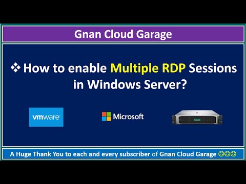 How to enable Multiple RDP Sessions in Windows Server?