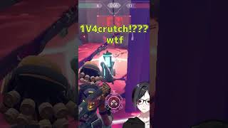 【VALORANT/VTuber】史上最強（最悪）の１V 4crutchもどきヌーブがこちらｗ【 #縦型/#shorts 】