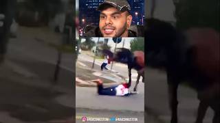 foi andar de cavalo na pista e deu ruim