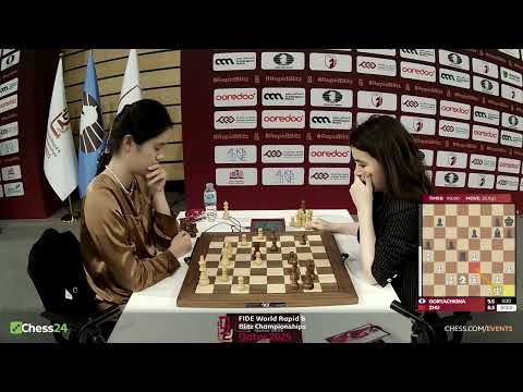 Diese Partie machte Aleksandra Goryachkina zur FIDE-Schnellschachweltmeisterin der Frauen!