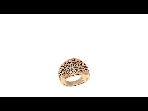 Passport to Gold 14K 2tone DiamondCut Wide Band Ring