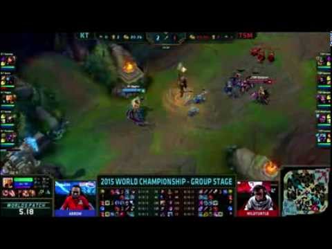 Bjergsen OUTPLAY WORLDS 2015  Bjergsen Leblanc vs Nagne  TSM VS KT Rolster
