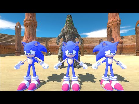 GODZILLA 2021 VS SONIC AT THE ARENA - Animal Revolt Battle Simulator