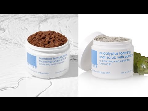 LATHER Eucalyptus Foaming Foot Scrub with Pumice 4 oz - a clean rinsing, foaming foot scrub