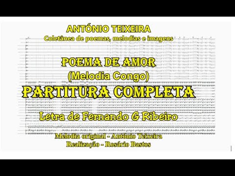 1434 POEMA DE AMOR (Partitura completa)-4k–compositor António Teixeira / Cabeceiras/ Coletânea