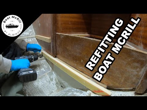 Installing the Supports for the Forward Cabin Sole - Boat McRill DIY project