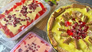Fruit custard trifle recipe - eid special yummy dessert recipe
