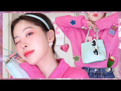 (eng)🎀로코 하이틴 여주st 메이크업🎀 𝐡𝐢𝐠𝐡-𝐭𝐞𝐞𝐧 𝐦𝐨𝐯𝐢𝐞 𝐦𝐚𝐤𝐞𝐮𝐩 (에스쁘아 룩북팔렛, 록시땅 수분크림, 삐빕 바이 어뮤즈 틴트) | dear.jerry