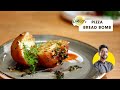 Pizza Cheese Bomb Spicy Pizza Bread Roll Pizza Bread Roll Recipe Review Chef Ranveer Brar