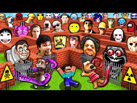 SURVIVAL MAZE with 1000 NEXTBOTS in MINECRAFT animation gameplay coffin meme