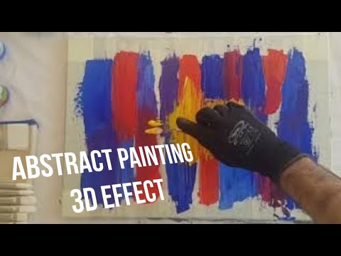 Quadro Astratto Pieno di Colori con Nastro e Spatole | Facile per Principianti | #08 | Fragmento |