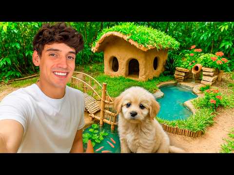 🩸Rescaté un Perro de la calle y le Construí una Casa de Barro🩸
