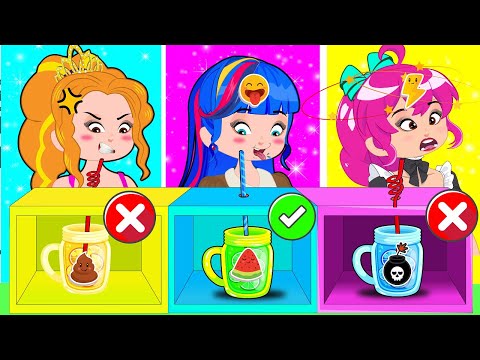 DON’T CHOOSE THE WRONG MYSTERY DRINK CHALLENGE / Hilarious Cartoon Compilation