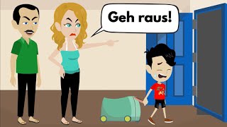 Deutsch lernen | Eine Mutter schmeißt ihren Sohn raus, um ihrem Freund zu gefallen