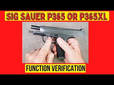 Sig P365 Function & Safety Check. Sig Function Verification