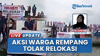 350 Warga Rempang Gelar Aksi di Pantai Sembulang Hulu Pakai 50 Perahu, Tak Ingin Laut Rusak