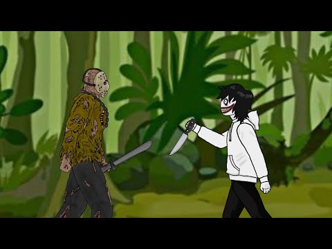 Jason Voorhees vs Jeff The Killer - drawing cartoon 2