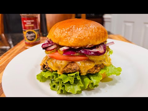 The BEST Juicy Black Bean Burger EVER That Tastes Like a Real Burger!