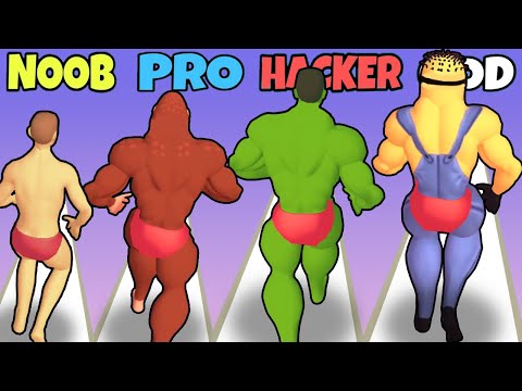 Muscle Power Race - NOOB vs PRO vs HACKER vs GOD