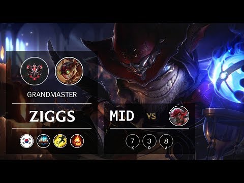Ziggs Mid vs Katarina - KR Grandmaster Patch 9.15