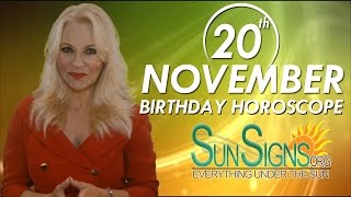 November 20th Zodiac Horoscope Birthday Personality - Scorpio - Part 1