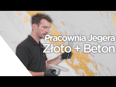 💡Pracownia Jegera - Jeger Beton ze złotymi wżerami - Efekt dekoracyjny do ścian DIY