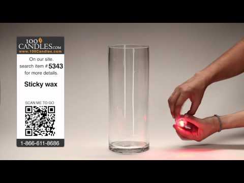 DIY Centerpieces with Red Submersible LED Lights