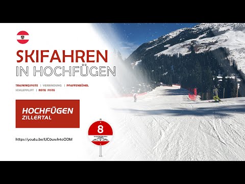 Hochfügen (Zillertal) - Piste 8 (rot) - Pfaffenbühel III Berg zu Tal RacePoint