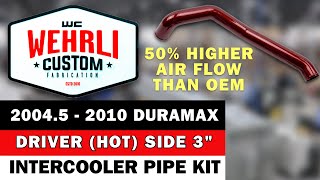 2004.5-2010 LLY/LBZ/LMM Duramax Driver (HOT) Side 3" Intercooler Pipe Kit