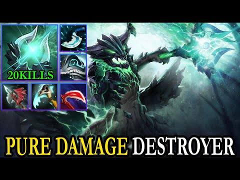 HOW TO PLAY OFFLANE Outworld Destroyer 20Kills Insane Pure Physical Damage % Sanity's Eclipse Dota 2