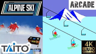 Alpine Ski Arcade ( Taito 1982 ) 4k Gameplay