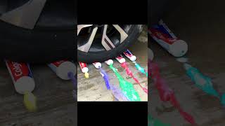 Crushing things with Car wheel #satisfying #pov #funny #storytime #experiment #creative