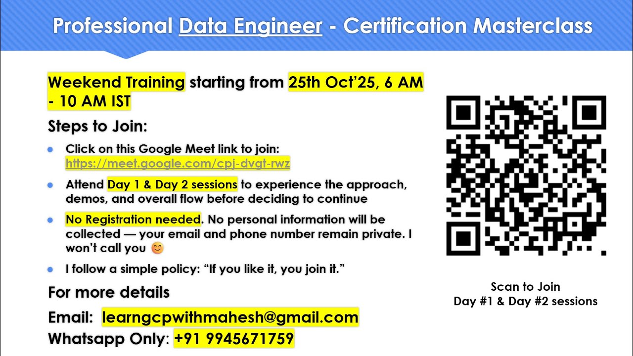 Professional Data Engineer - Certification Masterclass