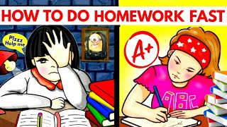 HOW TO DO HOMEWORK SUPER FAST| Best Hacks To Complete The Pending Work |How to do Home work | #tips